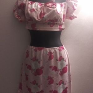 Floral Skirt and top set SMALL